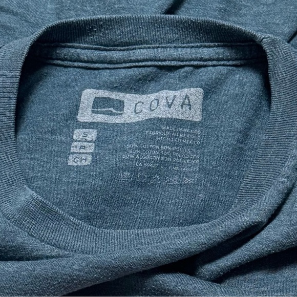 Y2K Cova Blue Merman American Flag Basic Tee Comfort Surfer Lounge Men's S - Picture 5 of 7